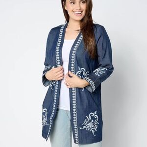 Susan Graver Denim Chambray Jacket